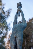 Olympic torch statue