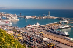 Barcelona Port from the Camí del Mar