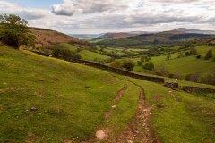 Climbing above Blaenyoy farm