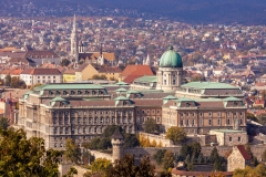 View of the Royal Palace, Buda, from the top of Gellért Hill, B