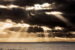 Crepuscular rays over the North Sea