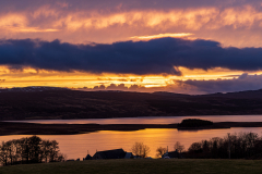 Spring sunset over Loch Shin