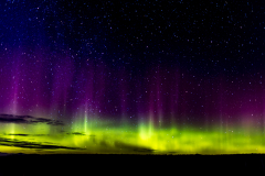 Winter aurora over Sutherland