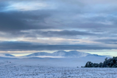 Mountains and moors in pastel shades