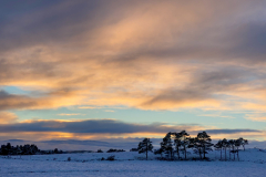 Sunset glow over the Sutherland landscape