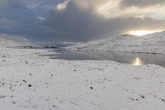 Winter sun over Loch Merkland