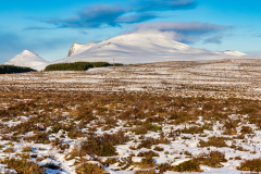 Beinn Stumanadh and the snowy Sutherland landscape