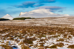 Beinn Stumanadh and the snowy Sutherland landscape