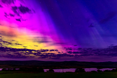 Strong aurora over Loch Shin
