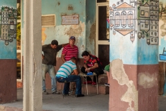 Street corner chess game