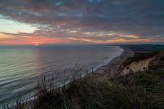 Sunset over Poole Bay from Hengistbury Head