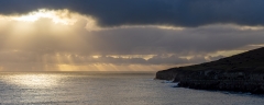Sunburst behind St. Aldhelm's Head