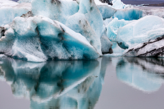 Iceberg reflections, Jökulsárlón glacial lagoon