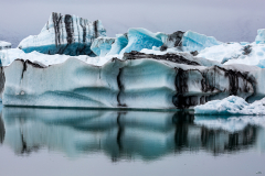 Jökullsárlón iceberg reflections