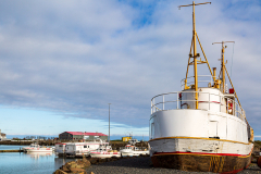 Fishing boat in the harbour at Höfn, southeast Iceland