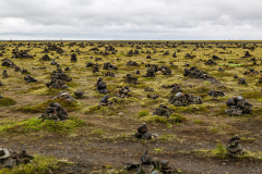 Forest of cairns at Laufskálavarða