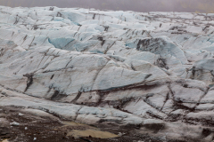 Close up of Svinafellsjökull glacier