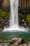 Close up of the base of Svartifoss waterfall