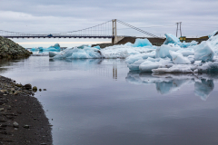 Icebergs drifting out to sea, Jökulsárlón