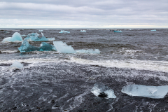 Icebergs on the sea outside Jökulsárlón