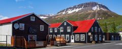 Village buildings in Reyðarfjörður, Eastfjords