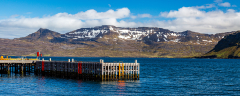 View across the harbour at Neskaupstaður.