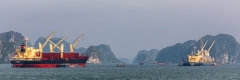 Cargo ship, Ha Long Bay