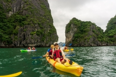 Kayaking in Ha Long Bay