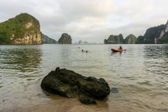 Kayaking in Ha Long Bay