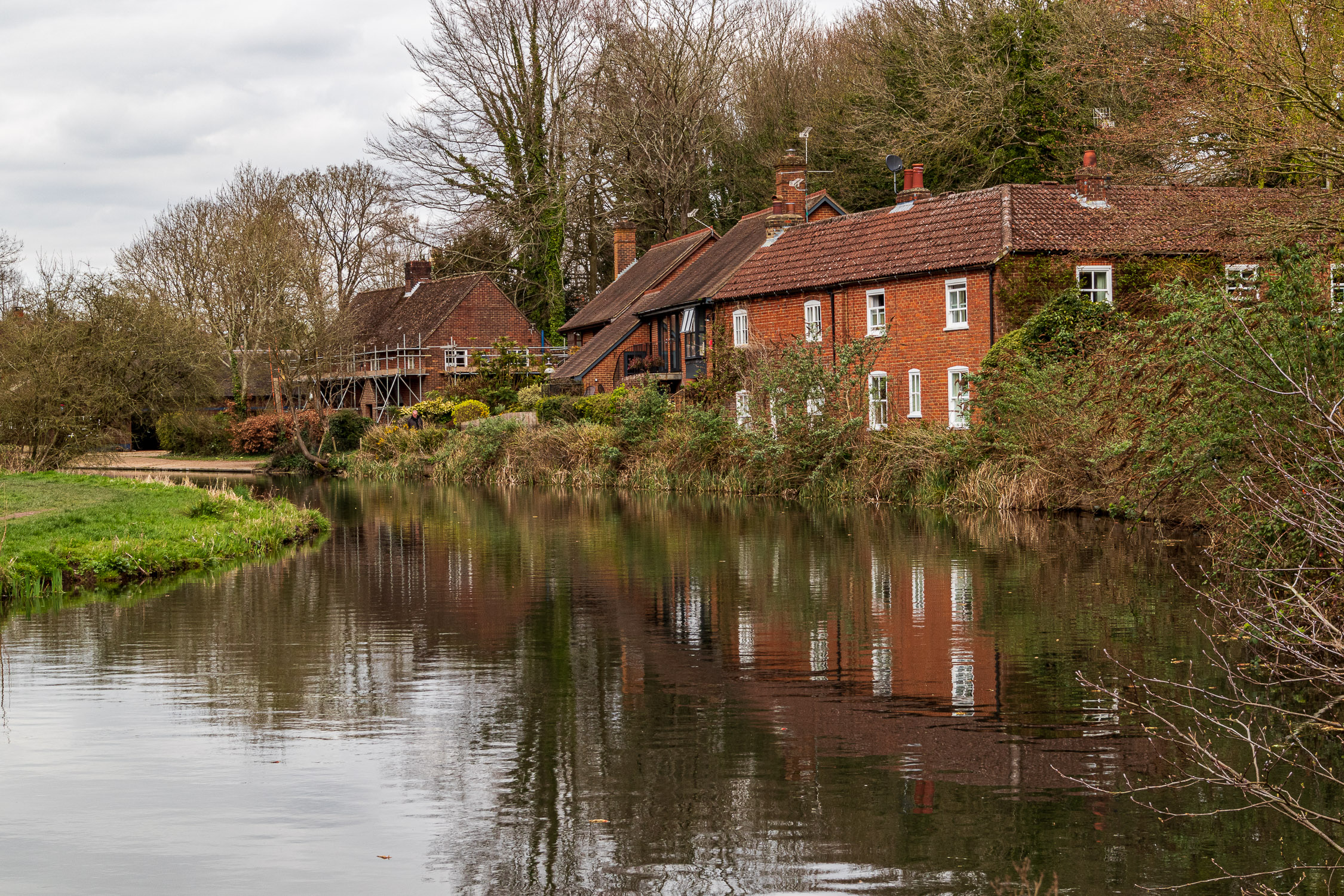 Houses beside the River Itchen, Winchester