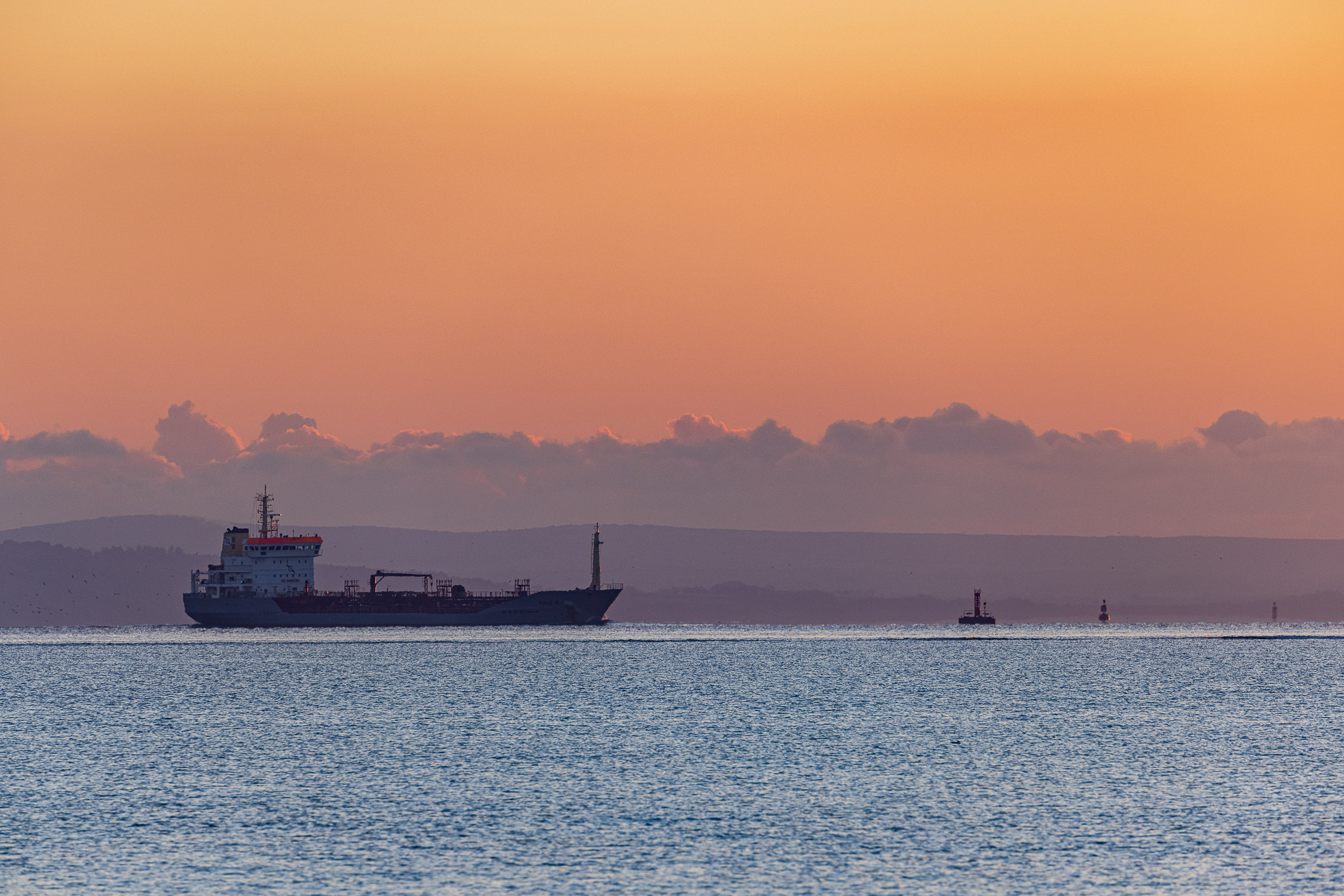 Oil tanker and pastel colours
