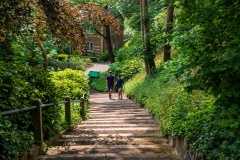 Steps up to Peninsula Barracks, Winchester