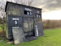 Old cricket scoreboard