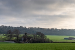 Hampshire farm in Winter light