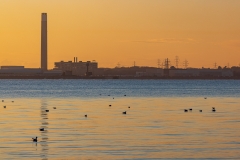 Old Fawley Power Station at sunset