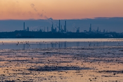 Refinery at sunset