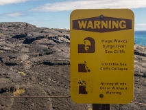 Lava warning signs