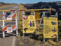 Lava warning signs