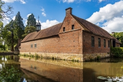 Moat and exterior wall of Groombridge Place, Kent