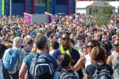 Crowds in the Olympic Park