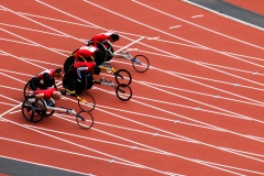 Mens 100m T52 heats