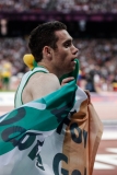 Jason Smyth celebrates