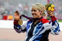 Josie Pearson victory ceremony