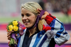 Josie Pearson victory ceremony