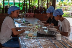 Wrapping sweets, Mekong Delta