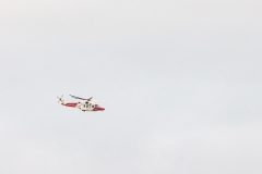 Coastguard helicopter over the Solent