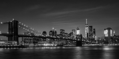 Brooklyn Bridge and the lower Manhattan skyline