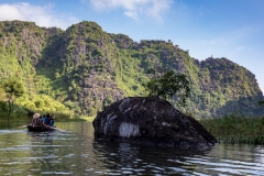 Exploring the rivers of Tam Coc, Ninh Binh Province