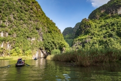 Exploring the rivers of Tam Coc, Ninh Binh Province