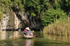 Exploring the rivers of Tam Coc, Ninh Binh Province